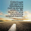 Critica – primul pas către succes!